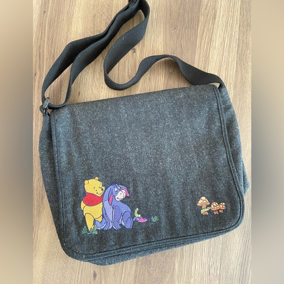 Disney Store Vintage Winnie the Pooh Eeyore Wool Blend Messenger Bag - Picture 1 of 12